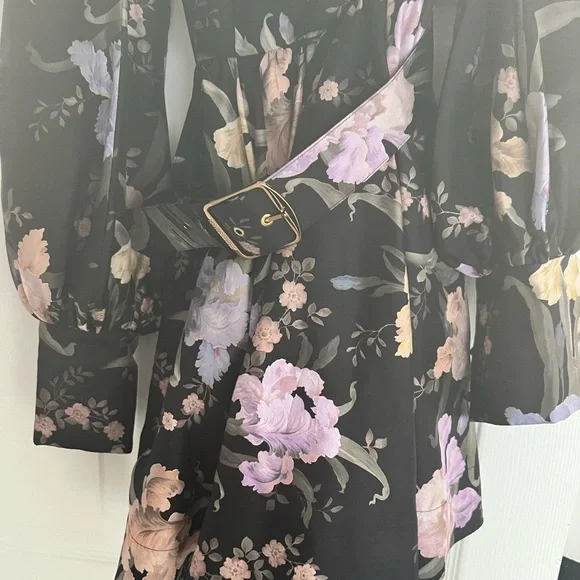 🖤SOLD🖤 ZIMMERMANN EDEN BELTED FLIP MINI DRESS IRIS SHERBET size 0 fits like 4US - Picture 12 of 16